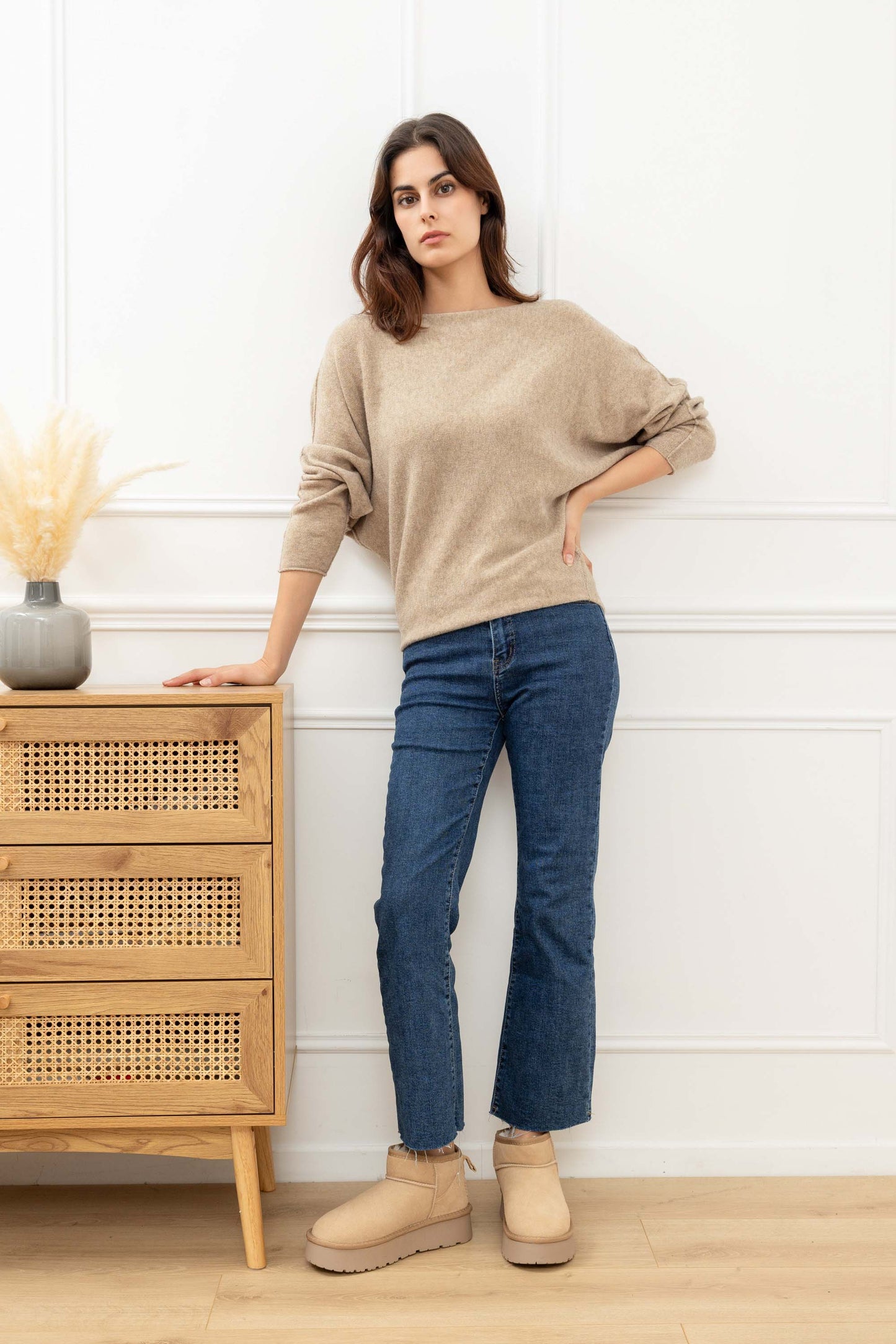 Bottes cuir ultra mini Jenna