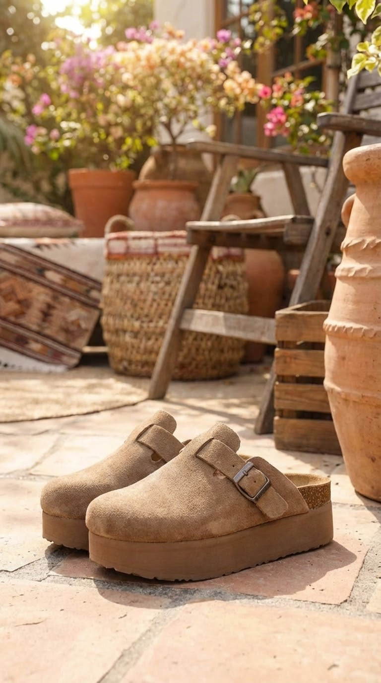 Sabots Natalys cuir - CAMEL