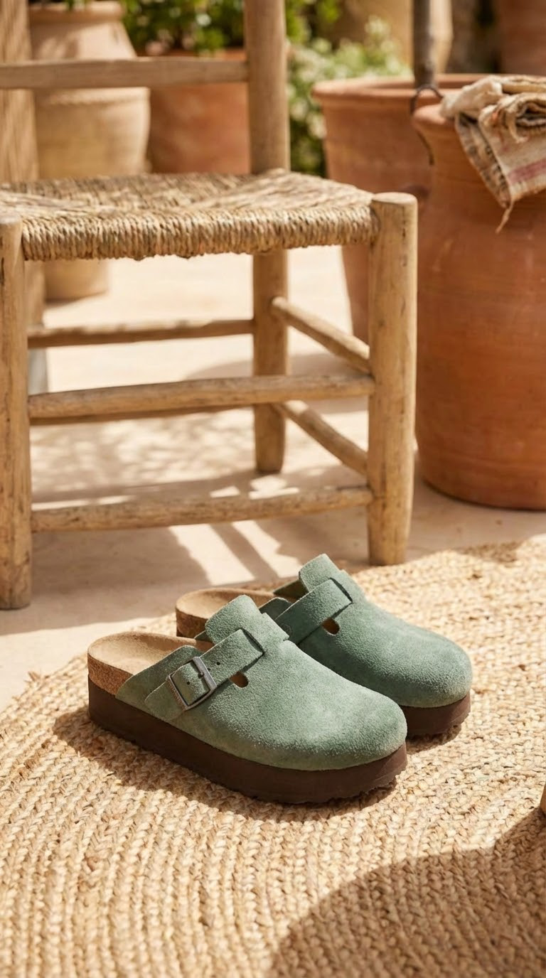 Sabots Natalys cuir - VERT