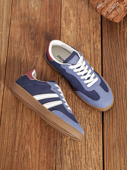 Baskets Lucas bleue et bordeaux