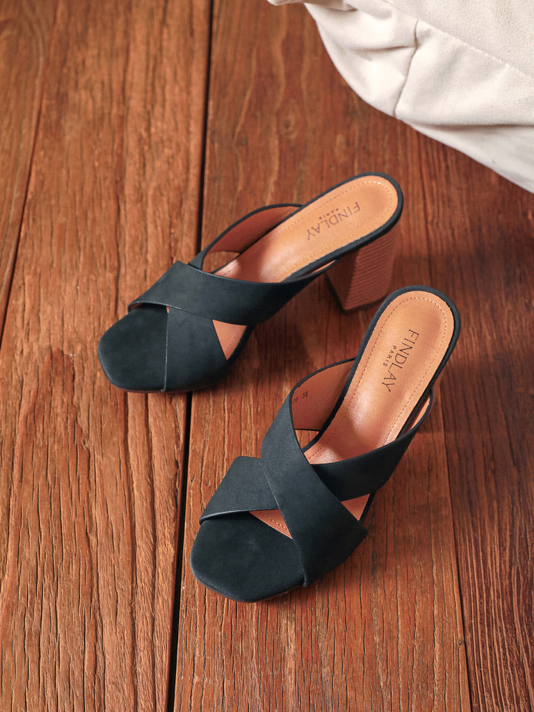 Sandales à talon Béa - NOIR