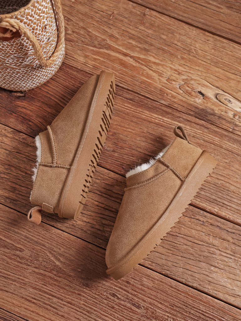 Bottes cuir micro - CAMEL