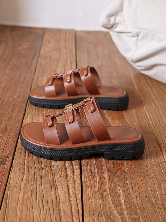 Sandales Soleil - MARRON